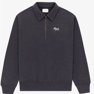 Aime Leon Dore Chain stitch quarter zip Grey sweatshirt